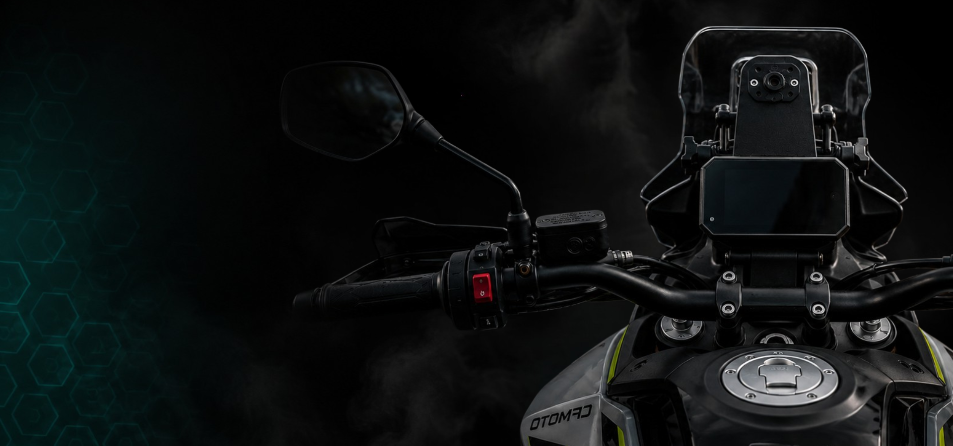 3Dit GPS bracket with AMPS system and Quad Lock adapter installed on CFMOTO 450MT cockpit