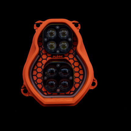 KTM 950 990 custom headlight orange black plug and play LED dual unit