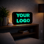 custom LED lightbox logo sign illuminated display 3D printed