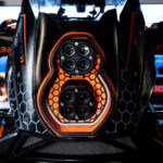 KTM 950 990 custom headlight black orange black plug and play LED dual unit