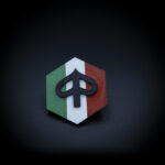 Piaggio badge Italian flag 3D printed scooter emblem Beverly Medley MP3