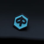 Piaggio badge design light blue 3D printed scooter emblem Beverly Medley MP3
