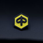 Piaggio badge design yellow 3D printed scooter emblem Beverly Medley MP3