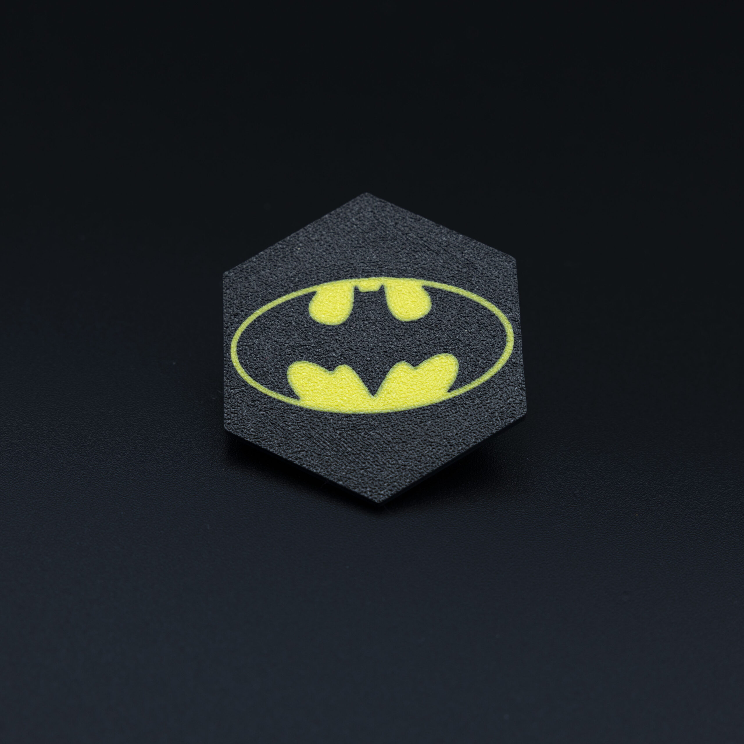 3dit_piaggio_badge_batman_yellow Piaggio badge Batman design black yellow 3D printed scooter emblem Beverly Medley MP3