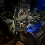 Yamaha Tenere 700 Denali light setup with GPS mount and 3D bracket