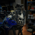Yamaha Tenere 700 Denali light setup with GPS mount and 3D bracket