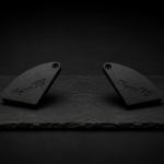 3Dit BMW F800GS side fairing frame cover in premium dark studio product photography setup