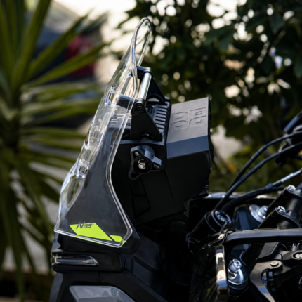3DIT CFMOTO 450MT TFT Screen Sunshade installed on motorcycle dashboard
