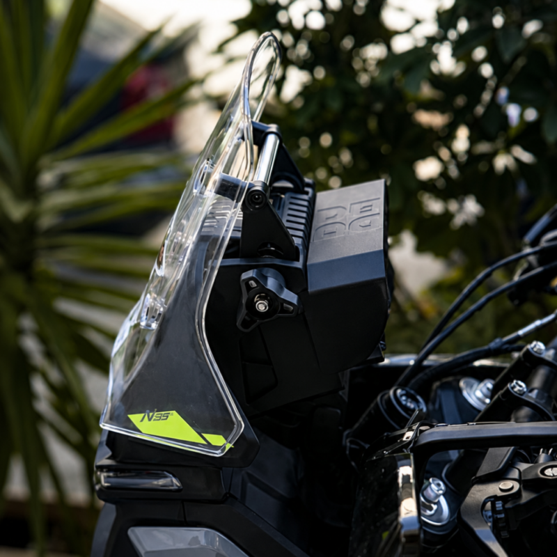 3DIT CFMOTO 450MT TFT Screen Sunshade installed on motorcycle dashboard